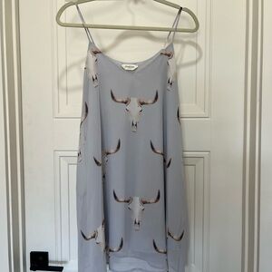 Peach Love California Icy Blue V-Neck Slip Dress